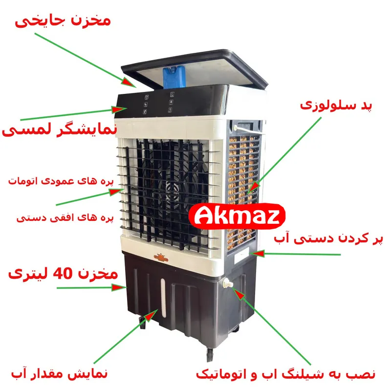 کولر آبی 3300 آکماز مدل 34000 جایخی دار کنترل دارveneto gallery2